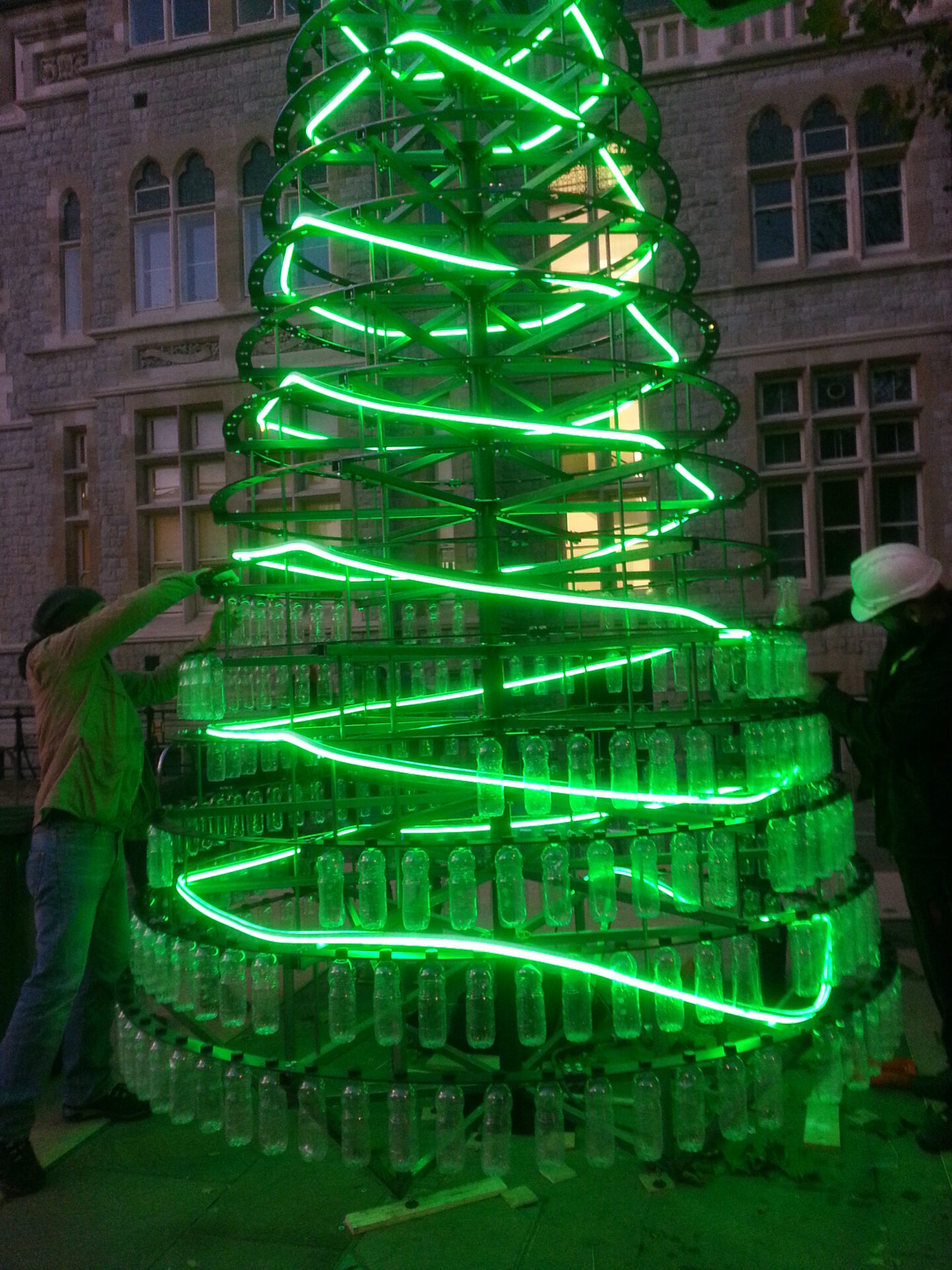 Spiral green christmas tree