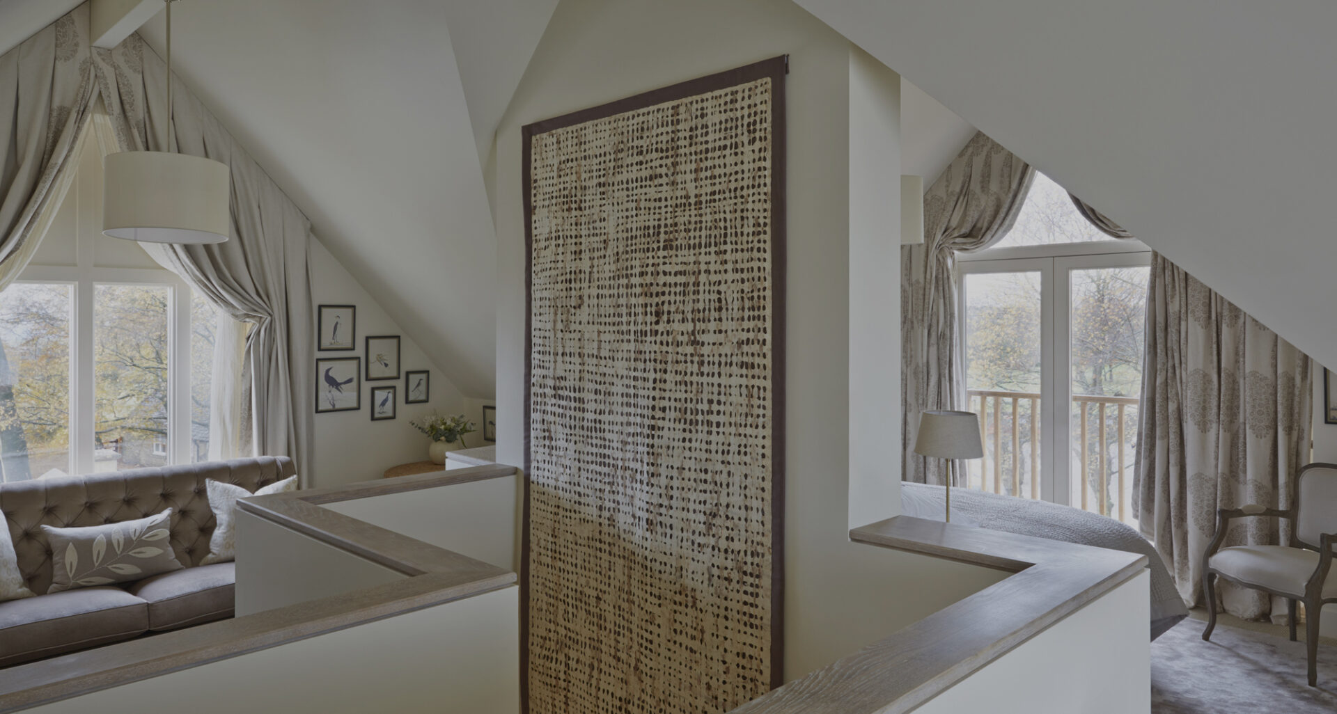 Interior with a wall decoration